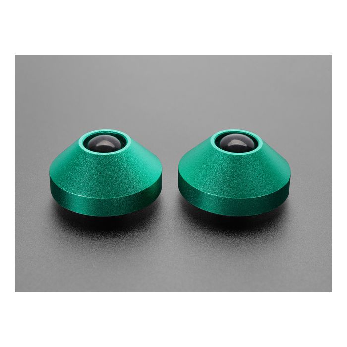 Green Anodized Aluminum Bumper Feet - Pack of 2