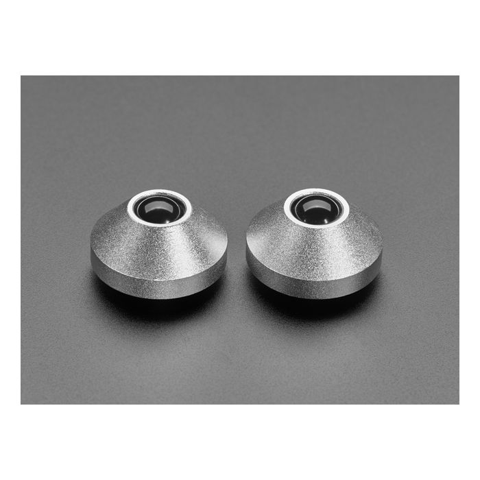 Silver Anodized Aluminum Bumper Feet - Pack of 2