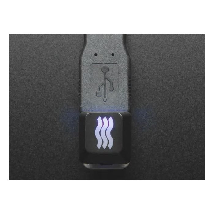 Etched Glow-Through Keycap - Zener ESP Waves Design