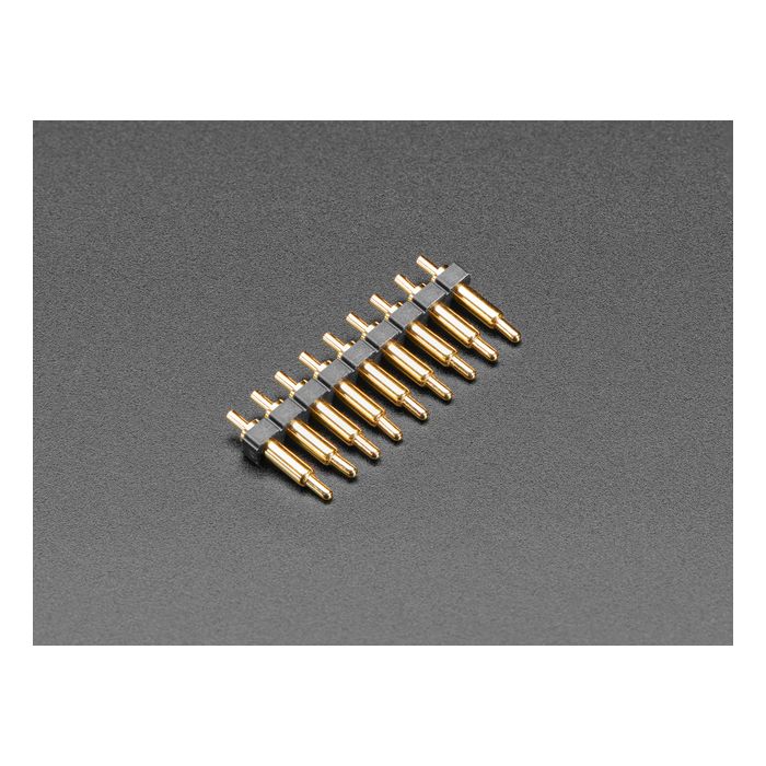 Through Hole Inline Pogo Pin Header - 9 Pins with 0.1" Spacing