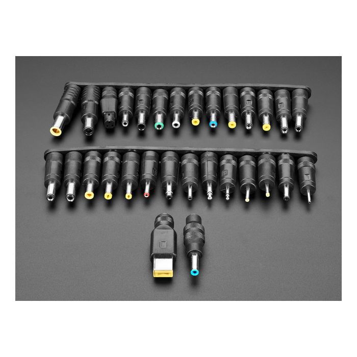 30 Piece 5.5 / 2.1mm to DC Barrel Jack Adapter Kit