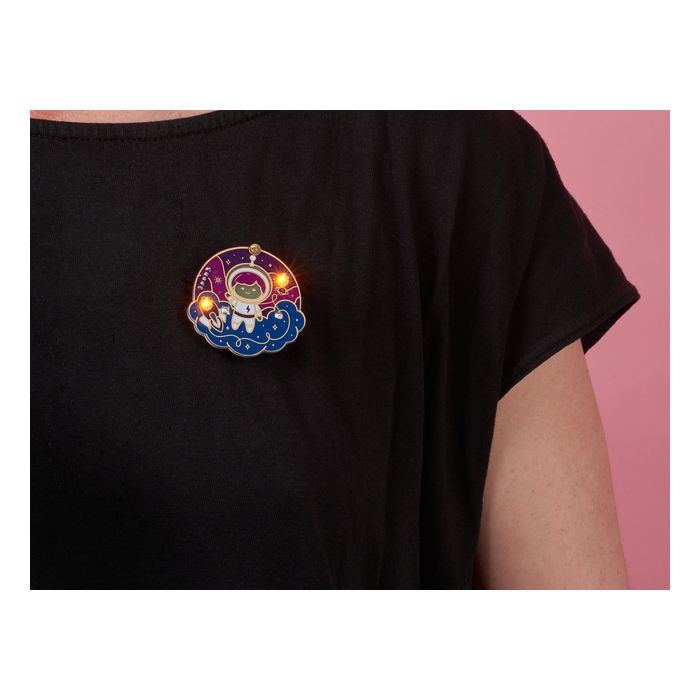 Space Girl Badge Soldering Kit by Maker Queen