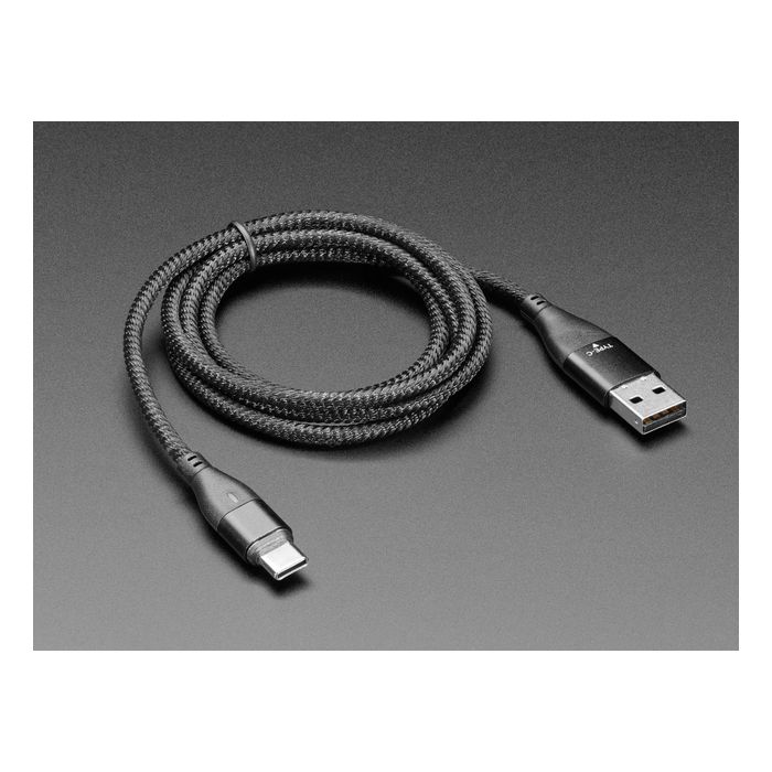Black Woven USB A or Type-C to Type-C Cable with Magnetic Tip
