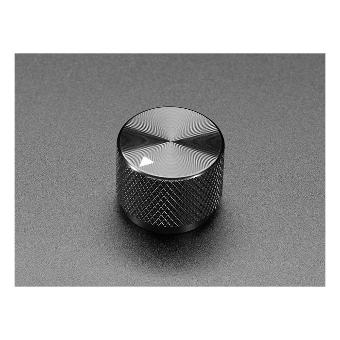 Anodized Aluminum Machined Knob - Black - 20mm Diameter