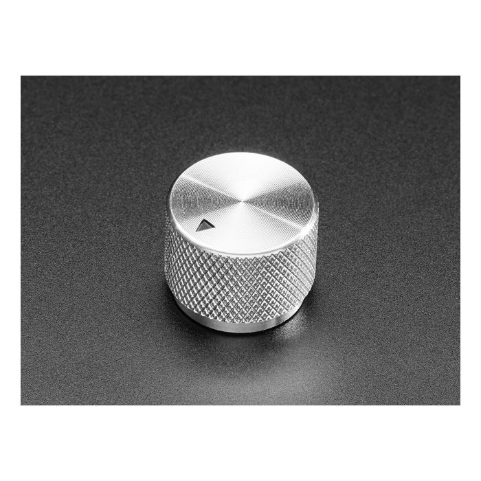 Anodized Aluminum Machined Knob - Silver - 20mm Diameter