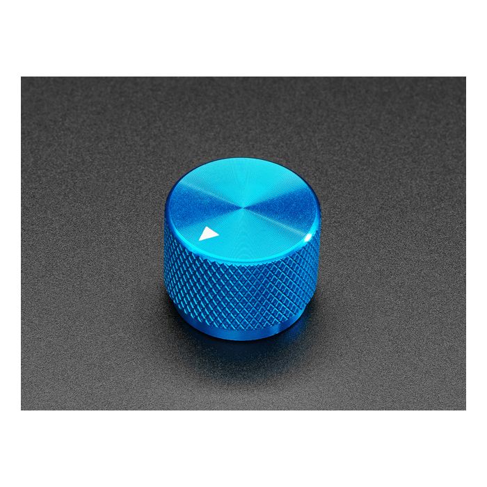 Anodized Aluminum Machined Knob - Blue - 20mm Diameter