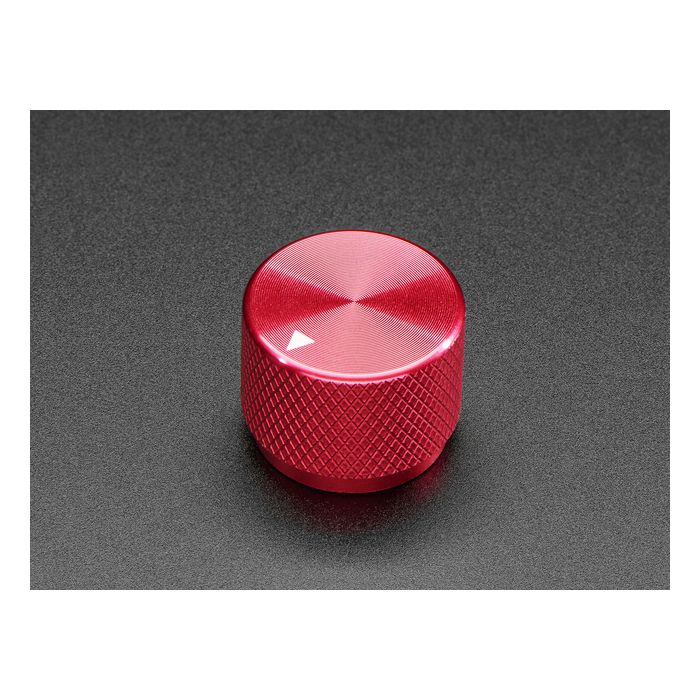 Anodized Aluminum Machined Knob - Red - 20mm Diameter