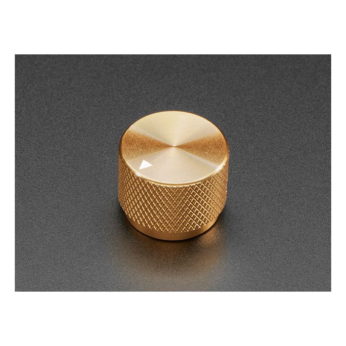 Anodized Aluminum Machined Knob - Gold - 20mm Diameter