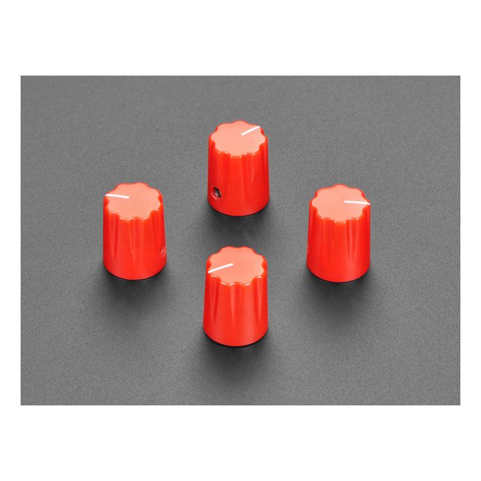 Red Micro Potentiometer Knob - 4 pack