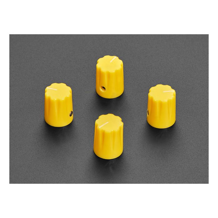 Yellow Micro Potentiometer Knob - 4 pack