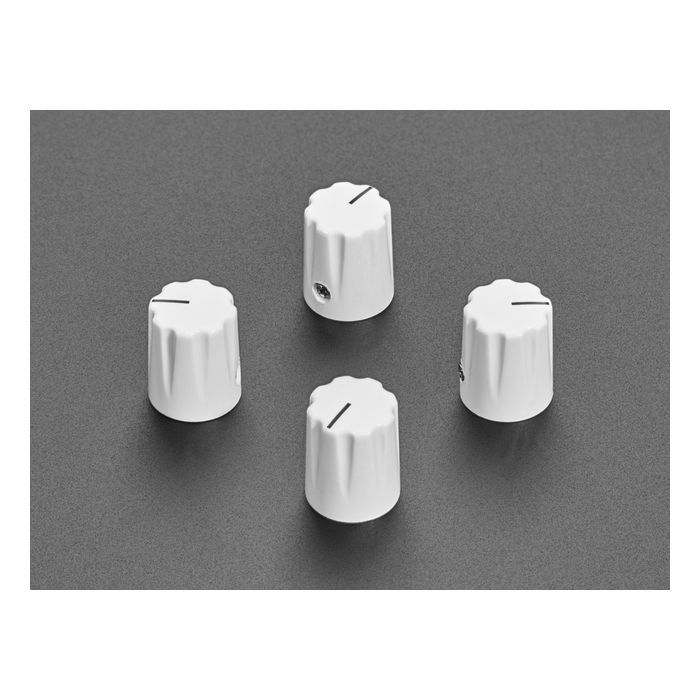 White Micro Potentiometer Knob - 4 pack