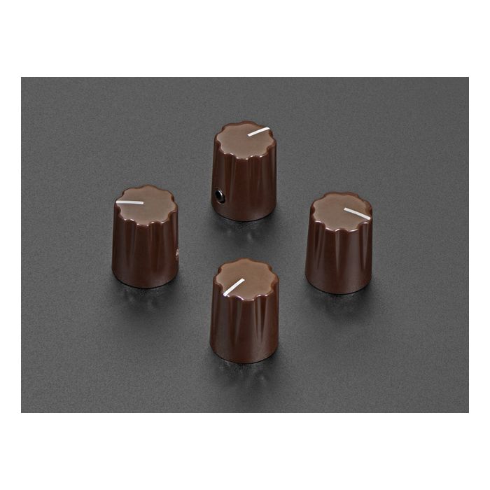 Brown Micro Potentiometer Knob - 4 pack
