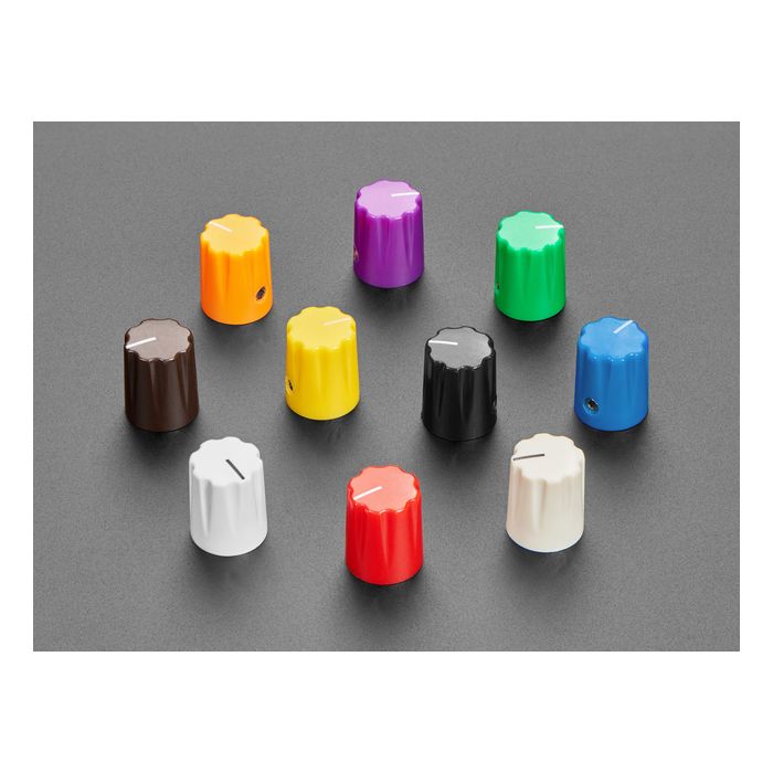 Multi-Color Micro Potentiometer Knob -  Rainbow 10 pack