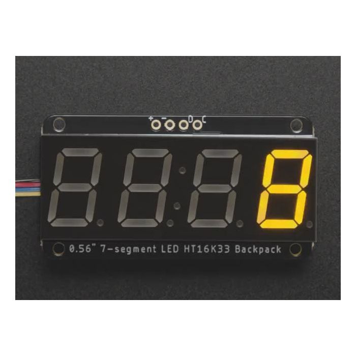 Assembled Adafruit 0.56" 4-Digit 7-Segment Display