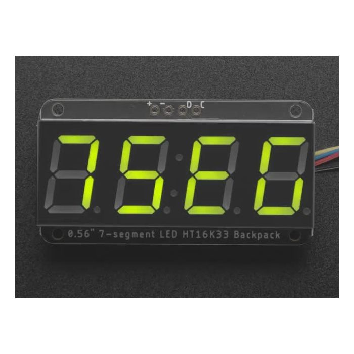 Assembled Adafruit 0.56" 4-Digit 7-Segment Display