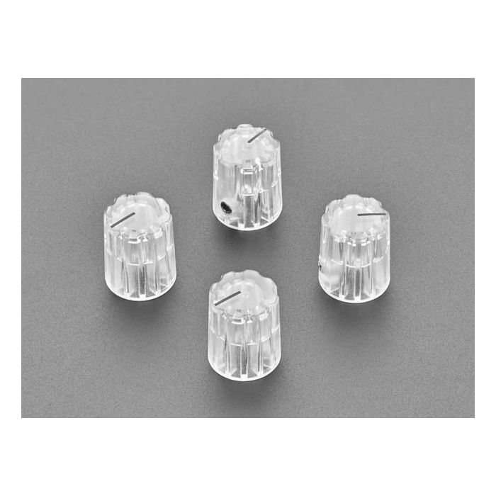 Clear Micro Potentiometer Knob - 4 pack