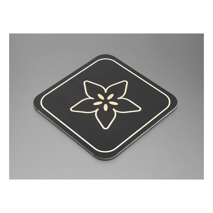 PCB Coaster with Gold Adafruit Logo