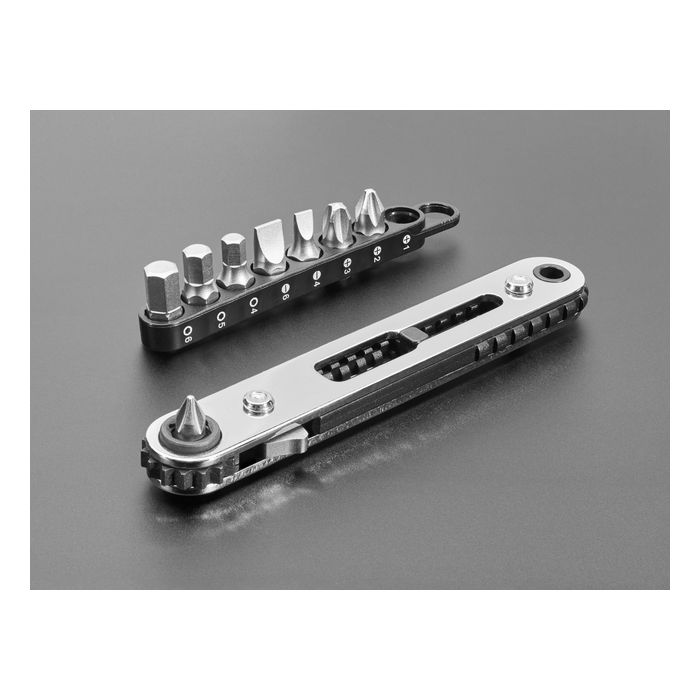Thin Right Angle Ratchet Wrench Set with 9 Bits
