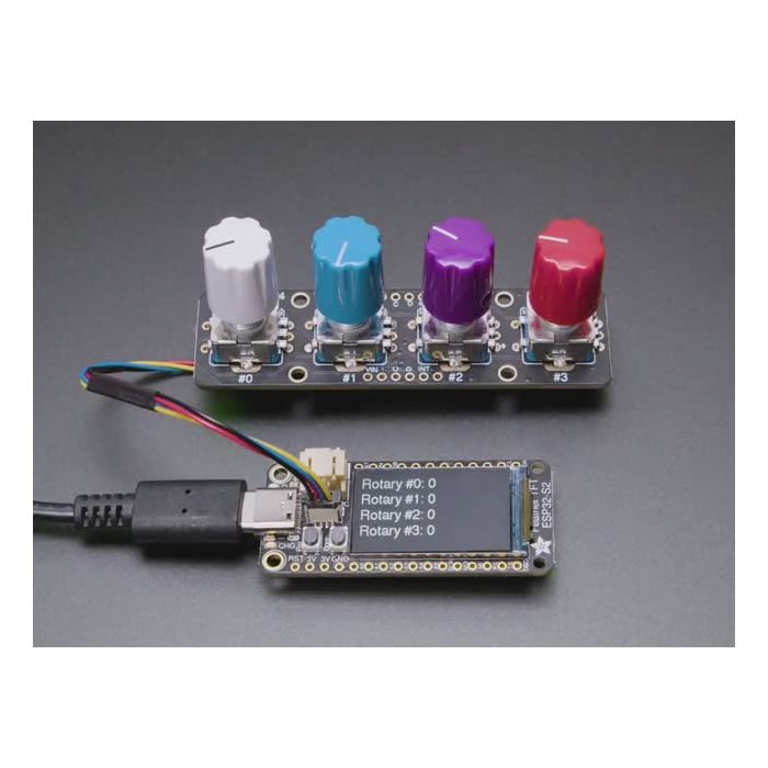 Adafruit I2C Quad Rotary Encoder Breakout with NeoPixel