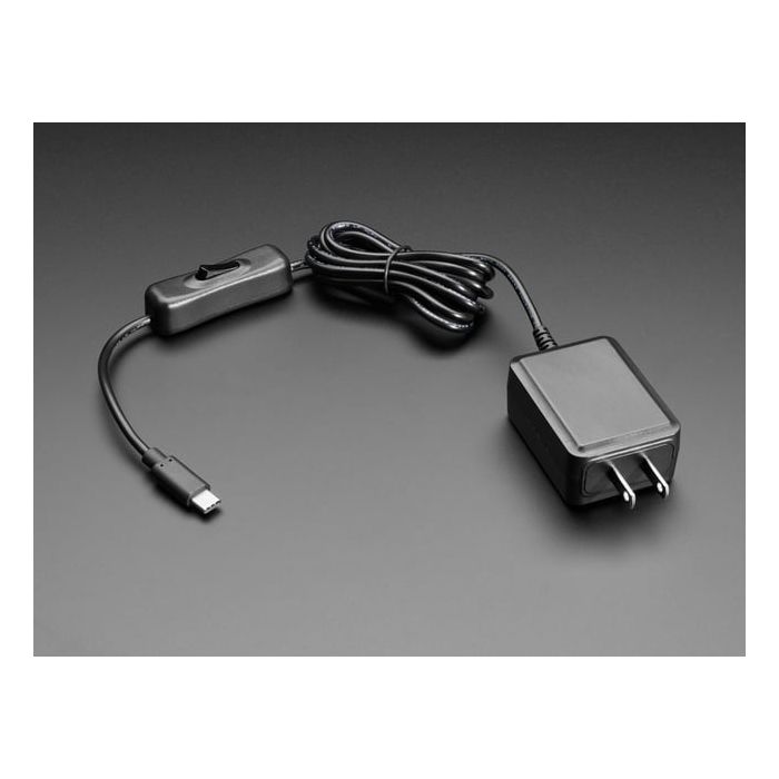 Vertical Wall Power Supply with USB C - 5V 3A Output and Switch