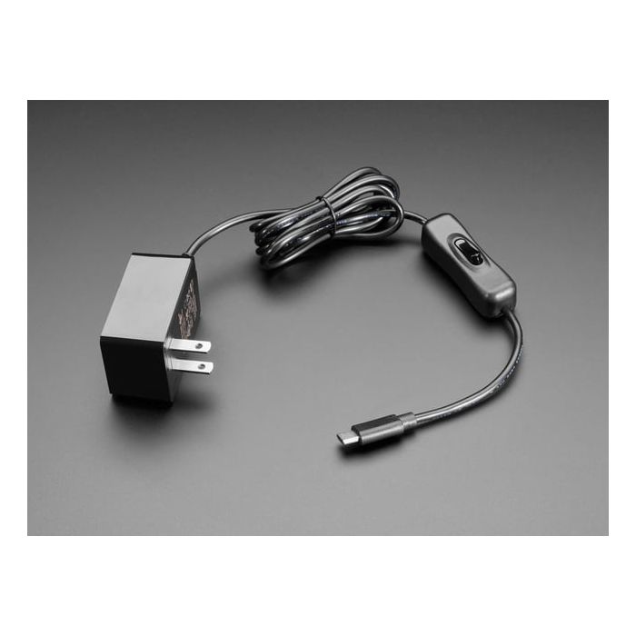Wall Power Supply with USB C - 5V 3A Output and Switch