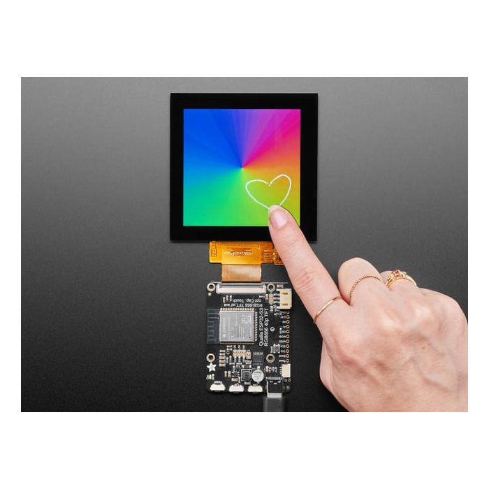 Square RGB 666 TTL TFT Display - 3.4" 480x480 with Touchscreen
