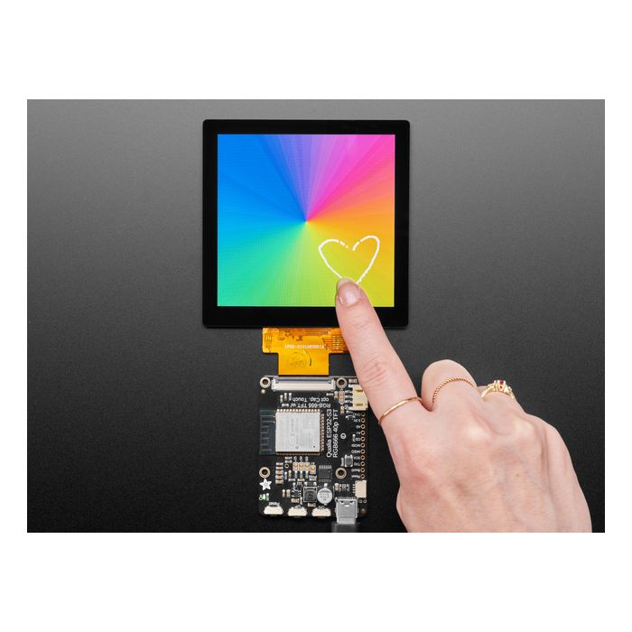 Square RGB TTL TFT Display - 4" 480x480 - With Capacitive Touch