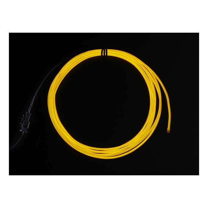 EL wire starter pack - Yellow 2.5 meter (8.2 ft)