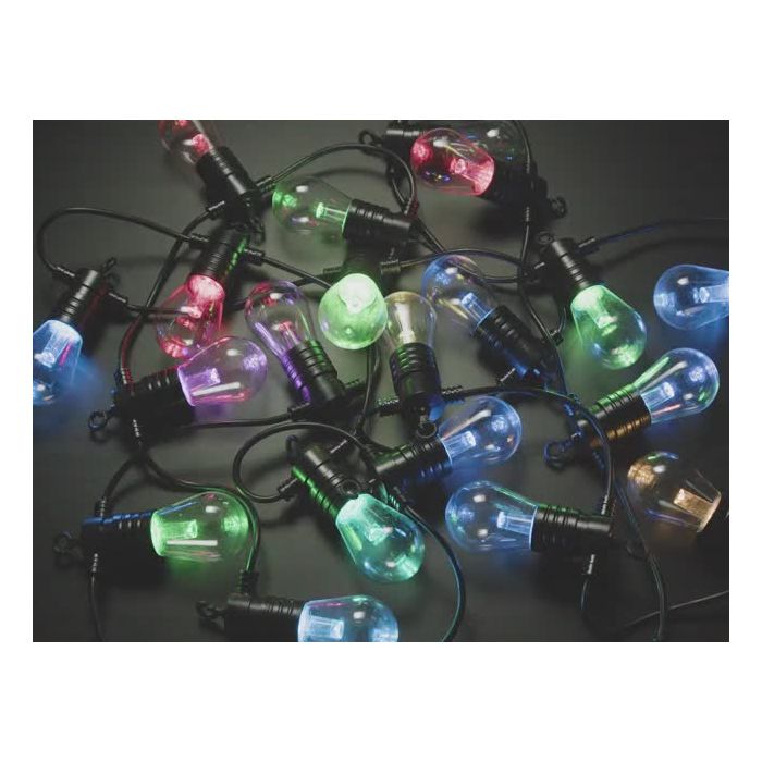 Cafe / Patio Light Bulb Strand with NeoPixel RGB LED - 20 Bulbs