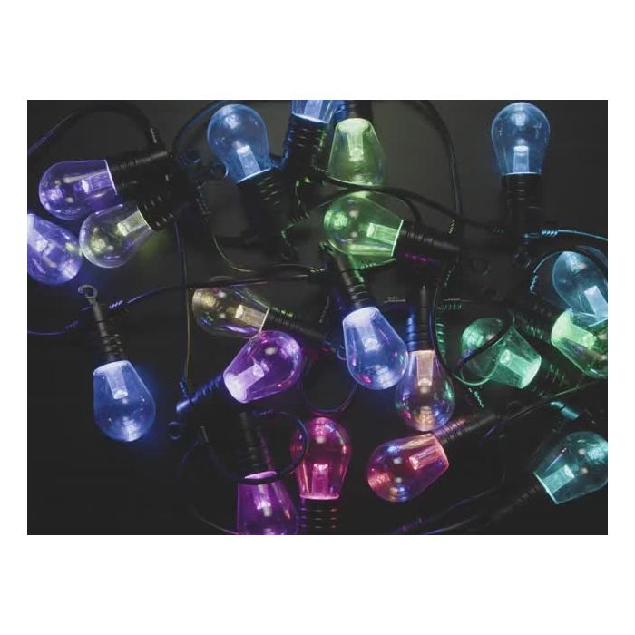 Cafe / Patio Light Bulb Strand with TM1814 RGBW LED - 20 Bulbs