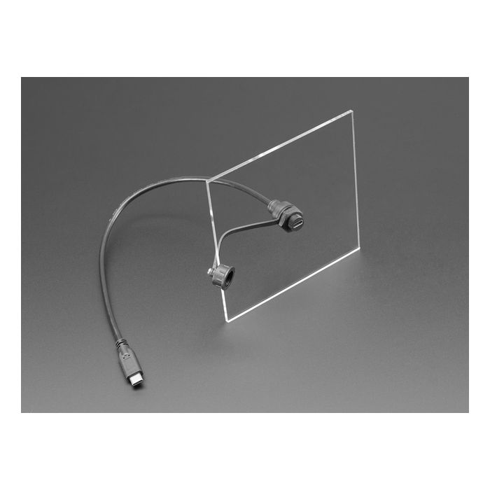 USB C Small Round Panel Mount Extension Cable