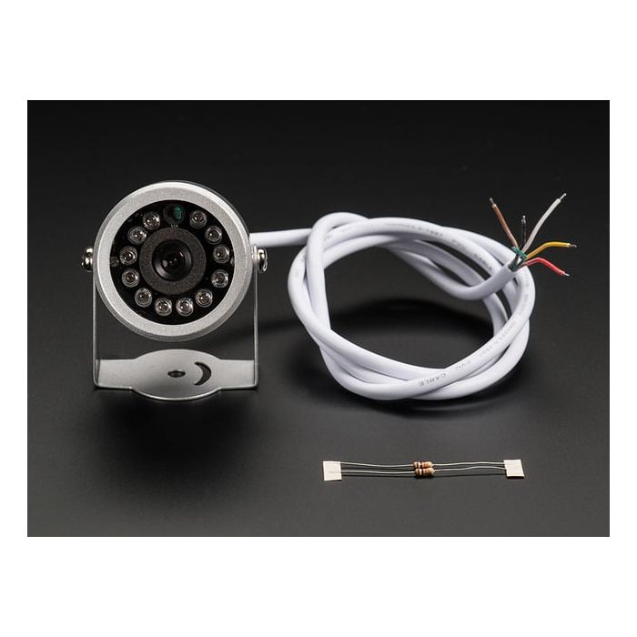 Weatherproof TTL Serial JPEG Camera with NTSC Video and IR LEDs