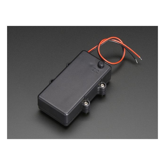 Waterproof 2xAA Battery Holder with On/Off Switch
