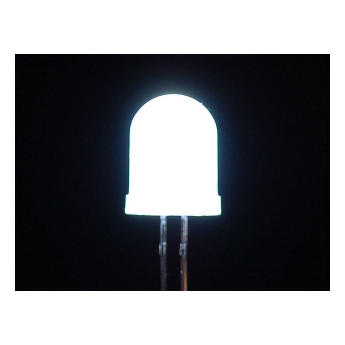 Diffused White 10mm LED (25 pack)