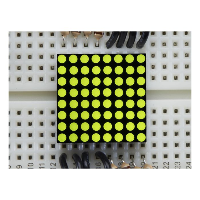 Miniature 8x8 Yellow-Green LED Matrix