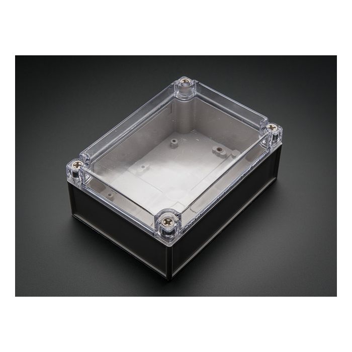 Large Plastic Project Enclosure - Weatherproof with Clear Top