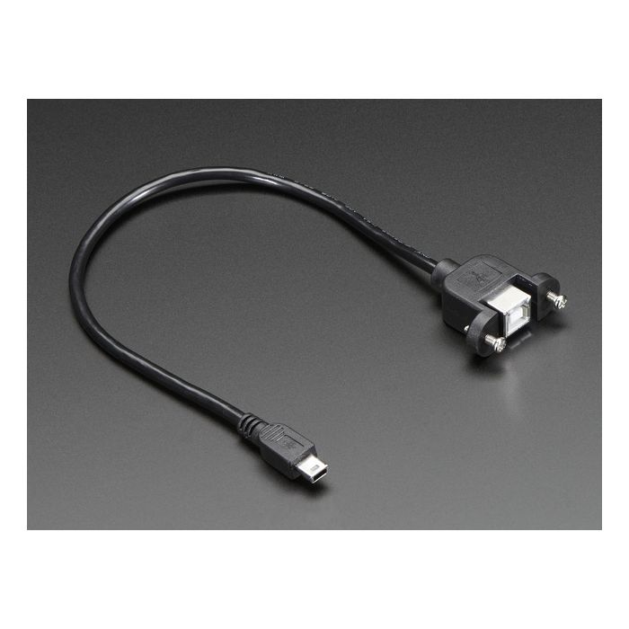 Panel Mount USB Cable - B Female to Mini-B Male