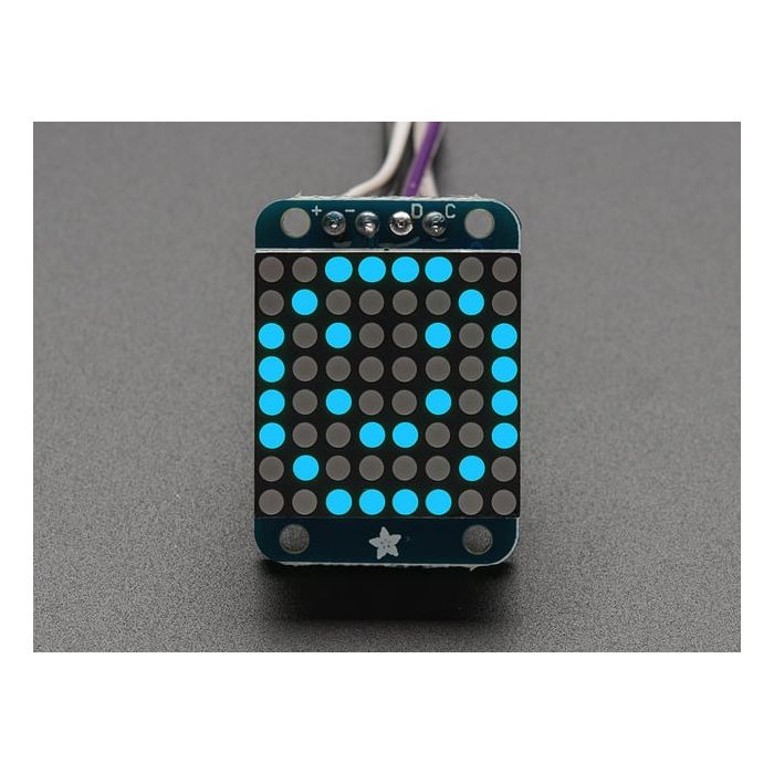 Adafruit Mini 8x8 LED Matrix w/I2C Backpack - Blue