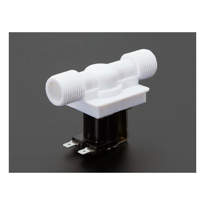 Plastic Water Solenoid Valve - 12V - 1/2" Nominal