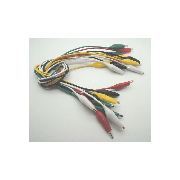 Alligator clips 50cm 10 stuks in de kleuren geel