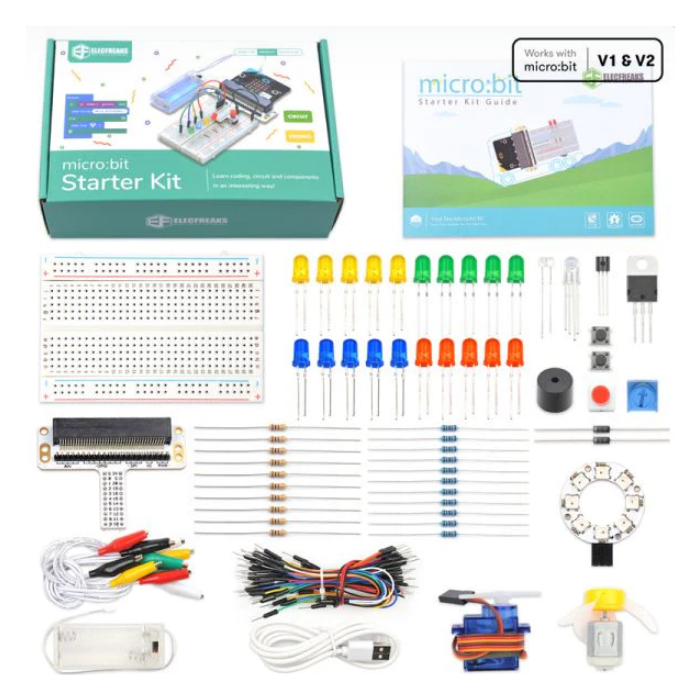ELECFREAKS BBC micro bit Starter Kit, micro:bit Basic Coding Electronics Kit, STEM Educational DIY Experiment Kit