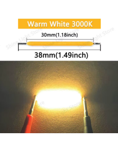 Noodle 'Noods' LED Filament 3V 38mm COB Warm Wit 3000K