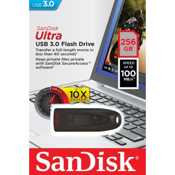 SANDISK ULTRA USB 3.0 FLASH DRIVE 256GB
