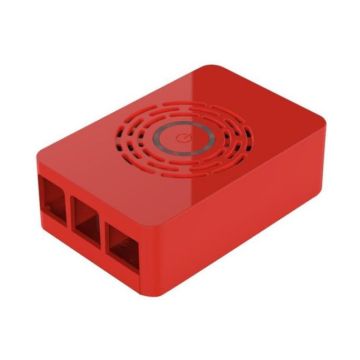 Multicomp Behuizing voor Pi 4B incl. Aan/Uit knop - Rood