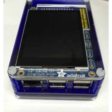 Behuizing voor Pi TFT Scherm 2.8 Inch Blauw