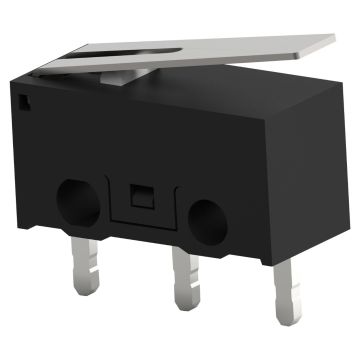 Microswitch, Ultra Subminiature, Hinge Lever, SPDT, PC Pin, 100 mA, 30 V