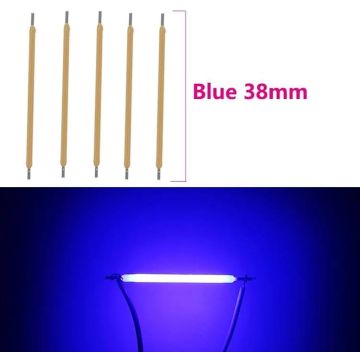Noodle 'Noods' LED Filament 3V 38mm COB Blauw