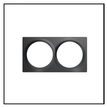FIBARO Walli Double Cover Plate - Antraciet