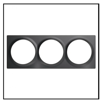 FIBARO Walli Triple Cover Plate - Antraciet