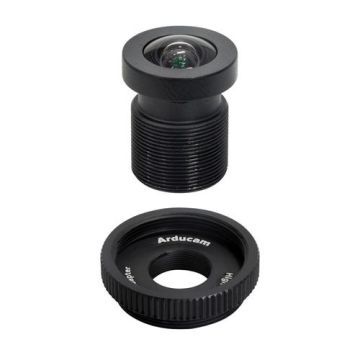 M12 Lens - 90-Degree Wide Angle met Raspberry Pi HQ Camera Adapter